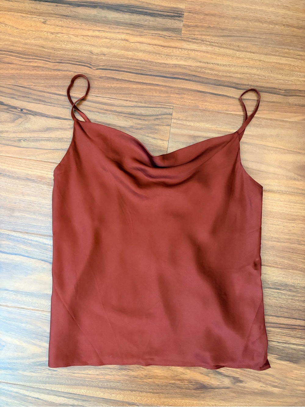 ALC Satin Cowl Neck Camisole - Rust